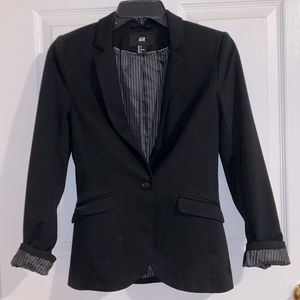 H&M single-breasted blazer in black